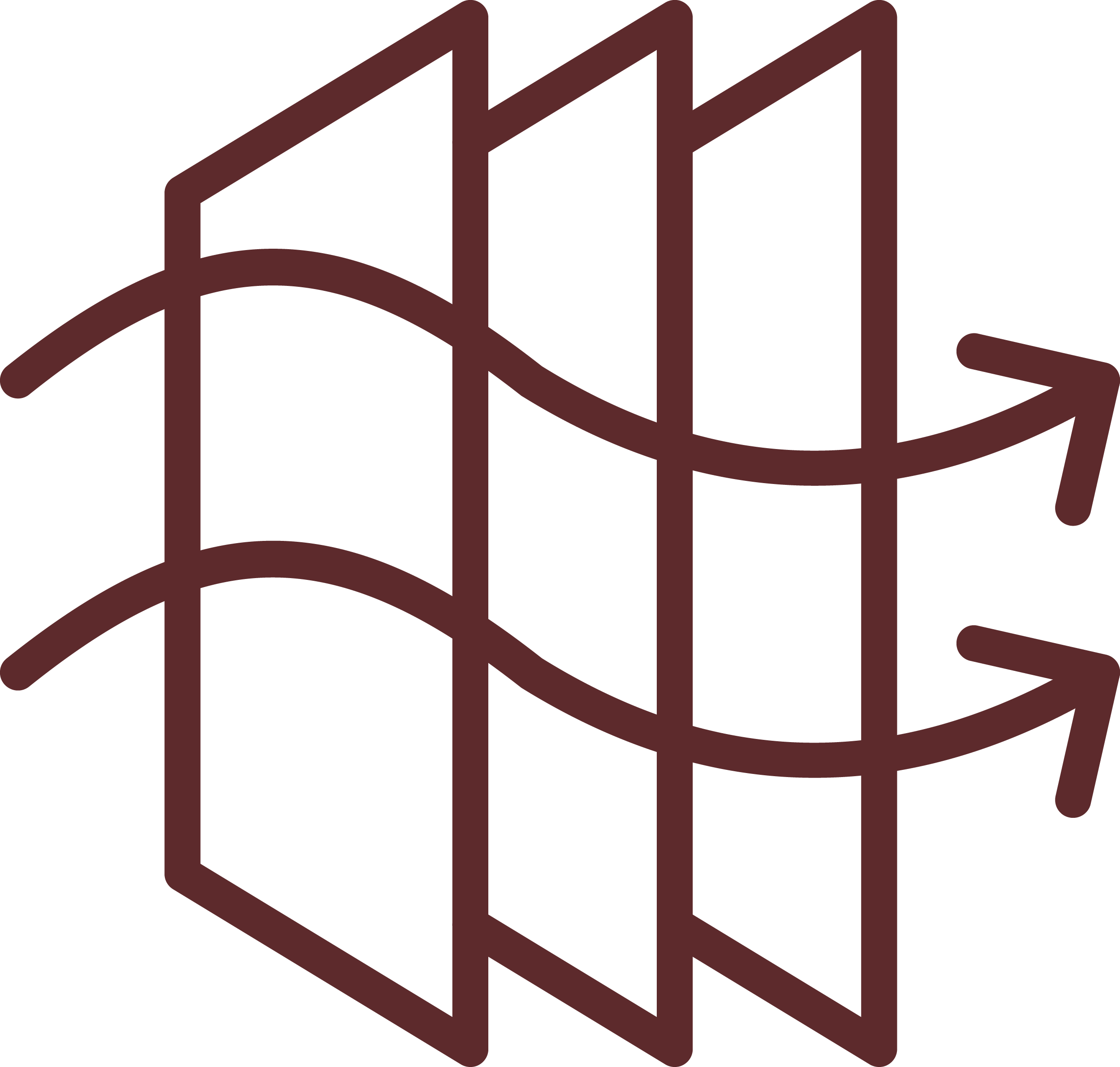 A schematic illustration of a structure with an upward arrow. (Resource)